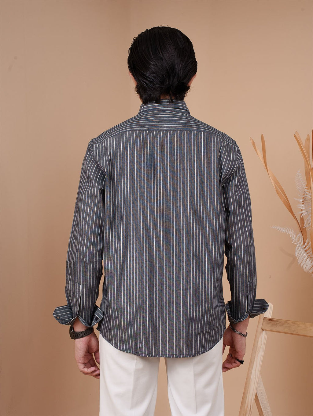 SKYFALL Charcoal Pinstripe Shirt - BazeLine