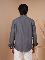 SKYFALL Charcoal Pinstripe Shirt - BazeLine