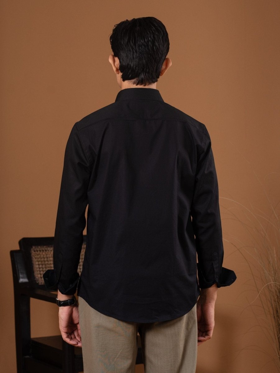 SOLID Black Shirt - BazeLine