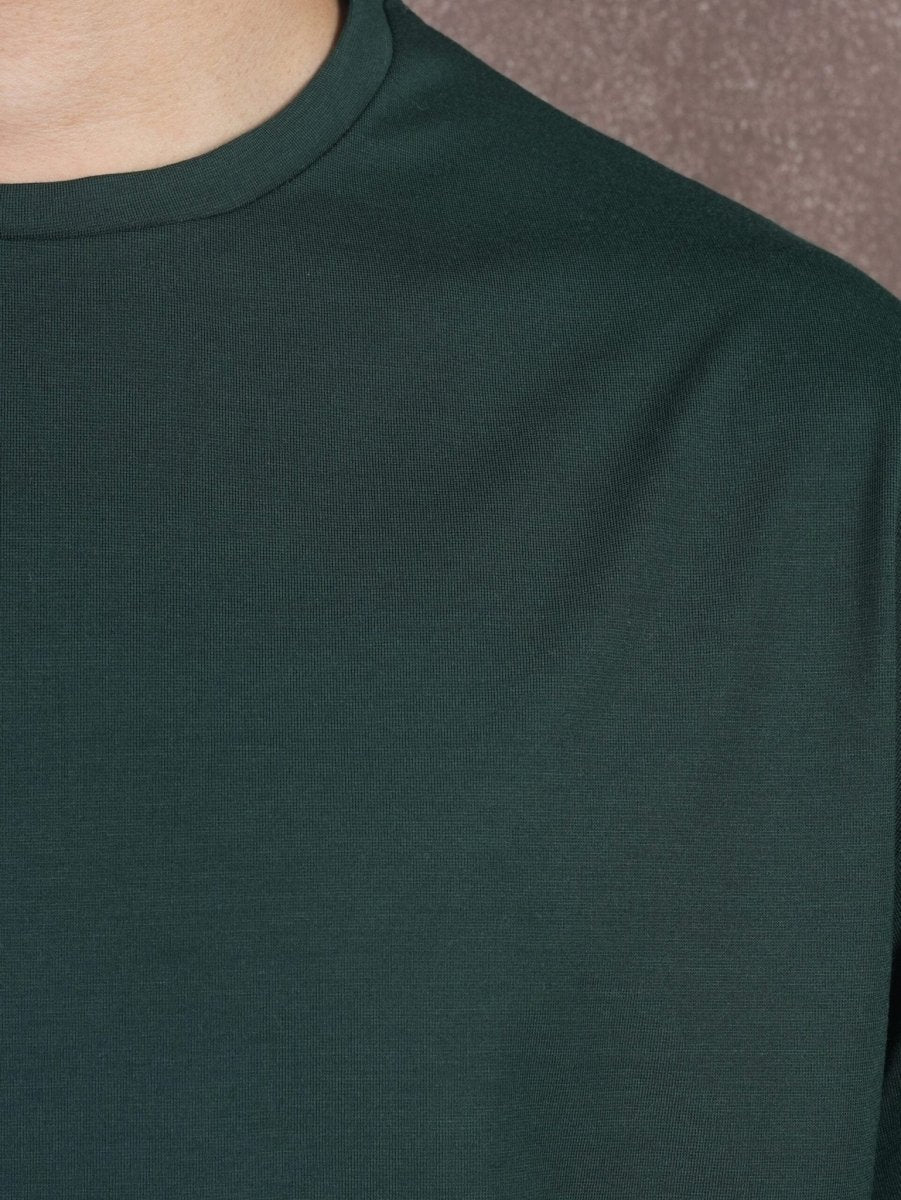 Solid "Bottle Green" Premium Drop Shoulder T-Shirt - BazeLine