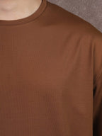 Solid "Coffee" Premium Drop Shoulder T-Shirt - BazeLine