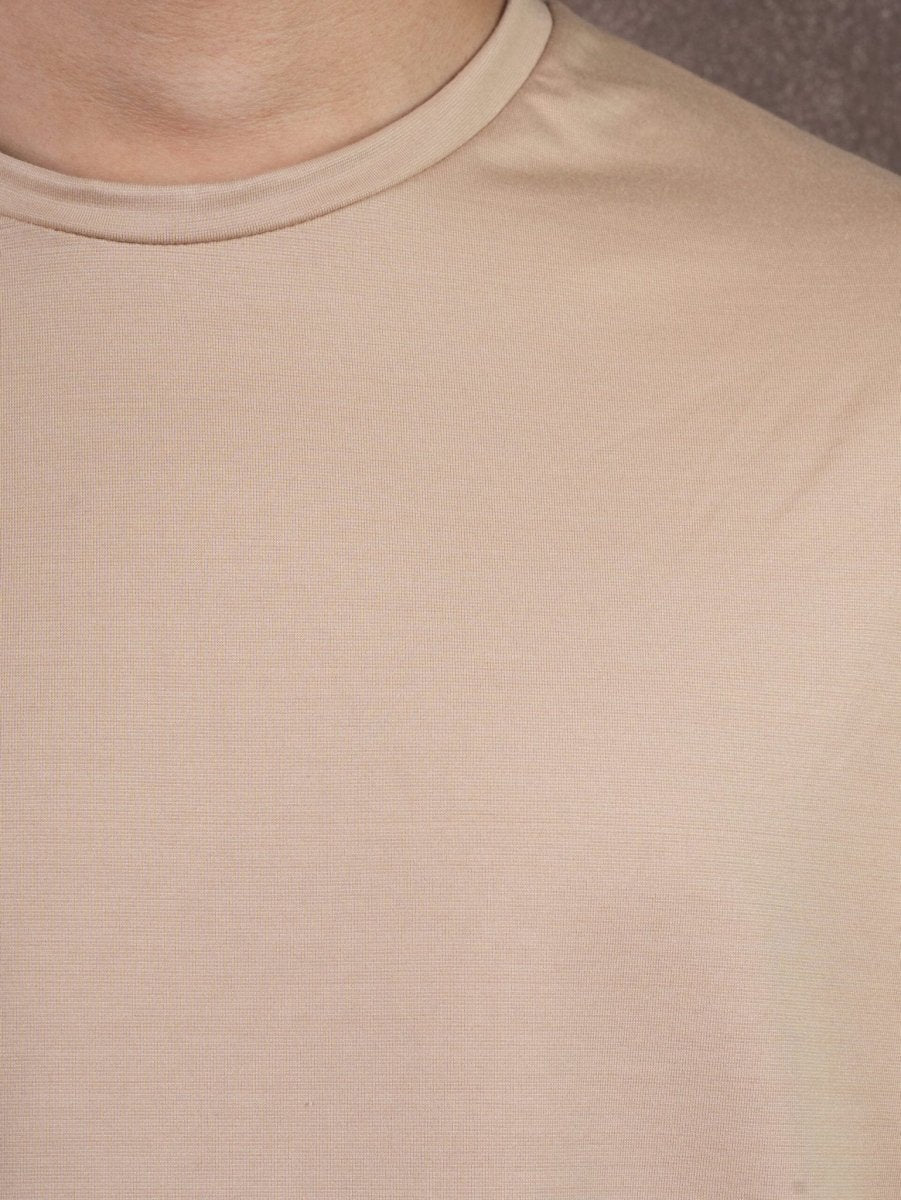 Solid "Cream" Premium Drop Shoulder T-Shirt - BazeLine