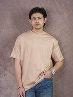 Solid "Cream" Premium Drop Shoulder T-Shirt - BazeLine