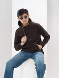 Solid Dark Brown Hoodie - BazeLine