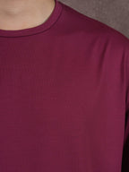 Solid "Maroon" Premium Drop Shoulder T-Shirt - BazeLine