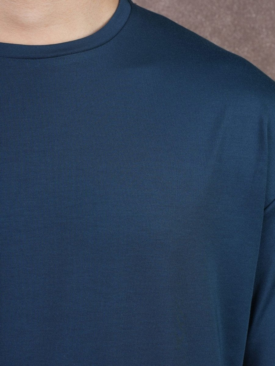 Solid "Navy" Premium Drop Shoulder T-Shirt - BazeLine