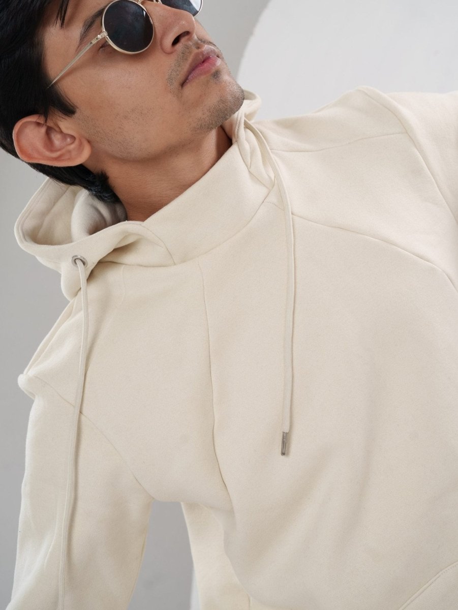 Solid Off-White Hoodie - BazeLine