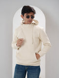Solid Off-White Hoodie - BazeLine
