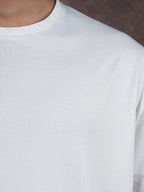 Solid "White" Premium Drop Shoulder T-Shirt - BazeLine