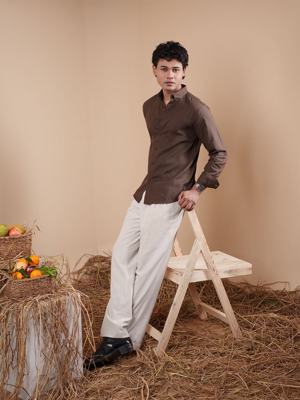 SUNFEST Coffee Brown Shirt - BazeLine