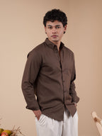 SUNFEST Coffee Brown Shirt - BazeLine
