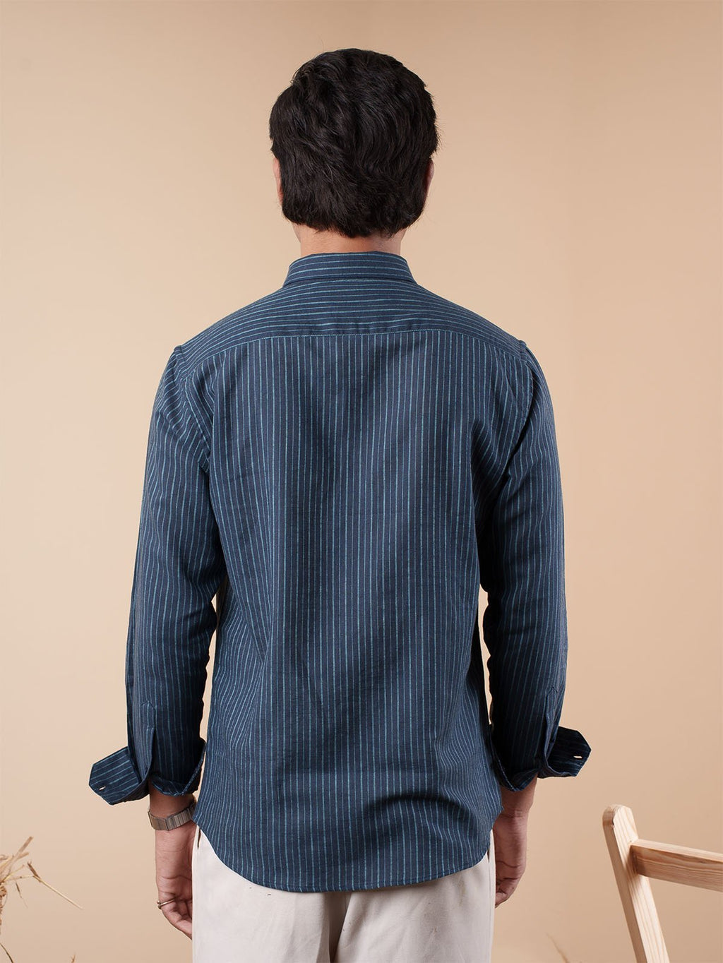 SUNFEST Deep Teal Pinstripe Shirt - BazeLine
