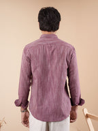 SUNFEST Maroon - Mauve Wide Stripe Shirt - BazeLine