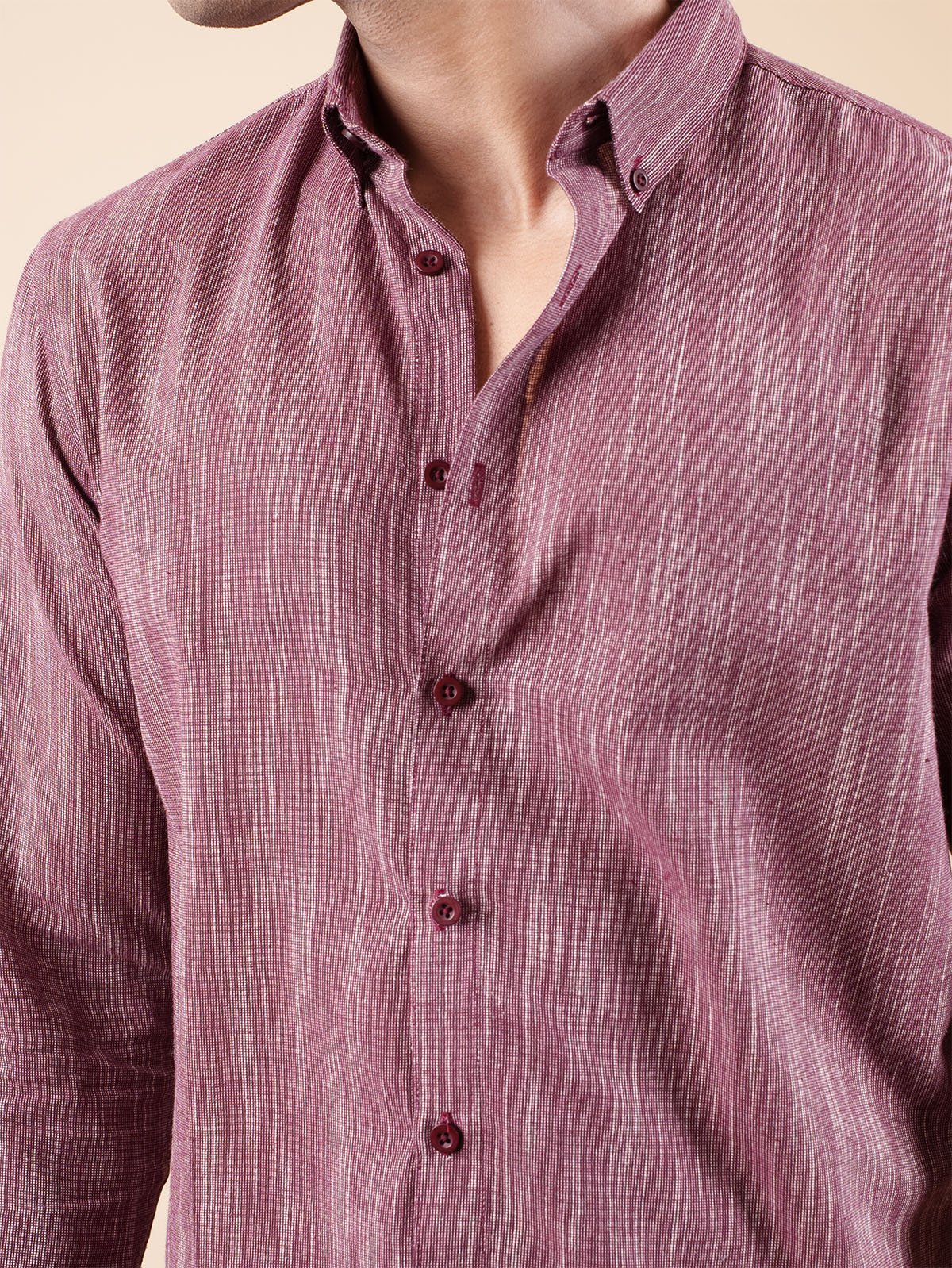 SUNFEST Maroon - Mauve Wide Stripe Shirt - BazeLine