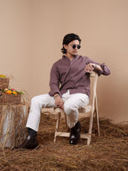 SUNFEST Mauve Textured Shirt - BazeLine