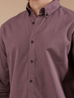 SUNFEST Mauve Textured Shirt - BazeLine