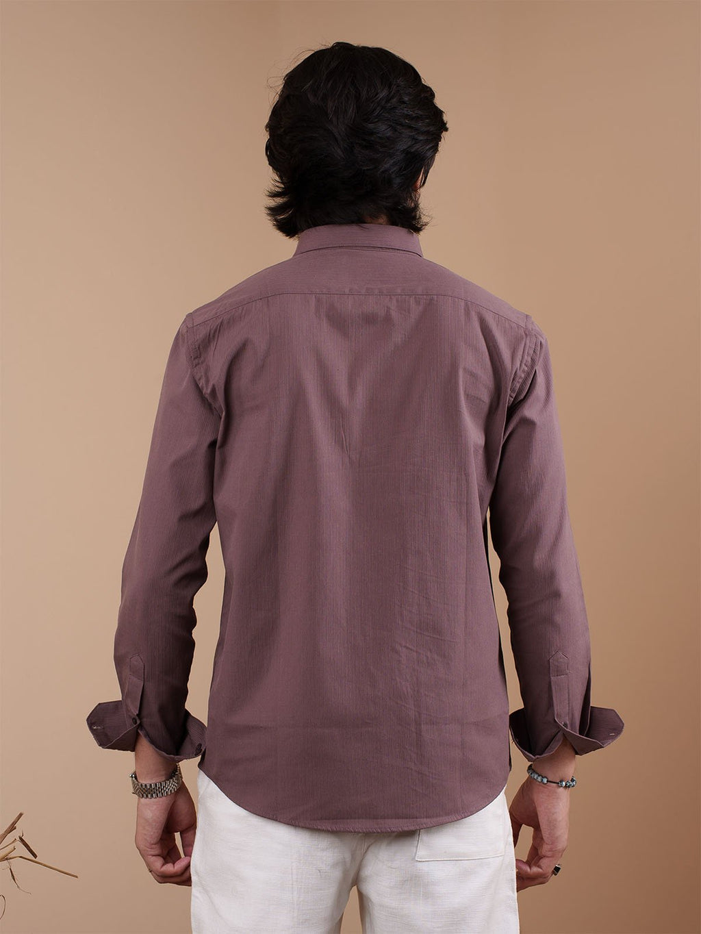 SUNFEST Mauve Textured Shirt - BazeLine