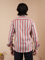 SUNFEST Red - Grey Multi - Stripe Shirt - BazeLine