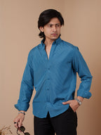 SUNFEST Teal Pinstripe Shirt - BazeLine
