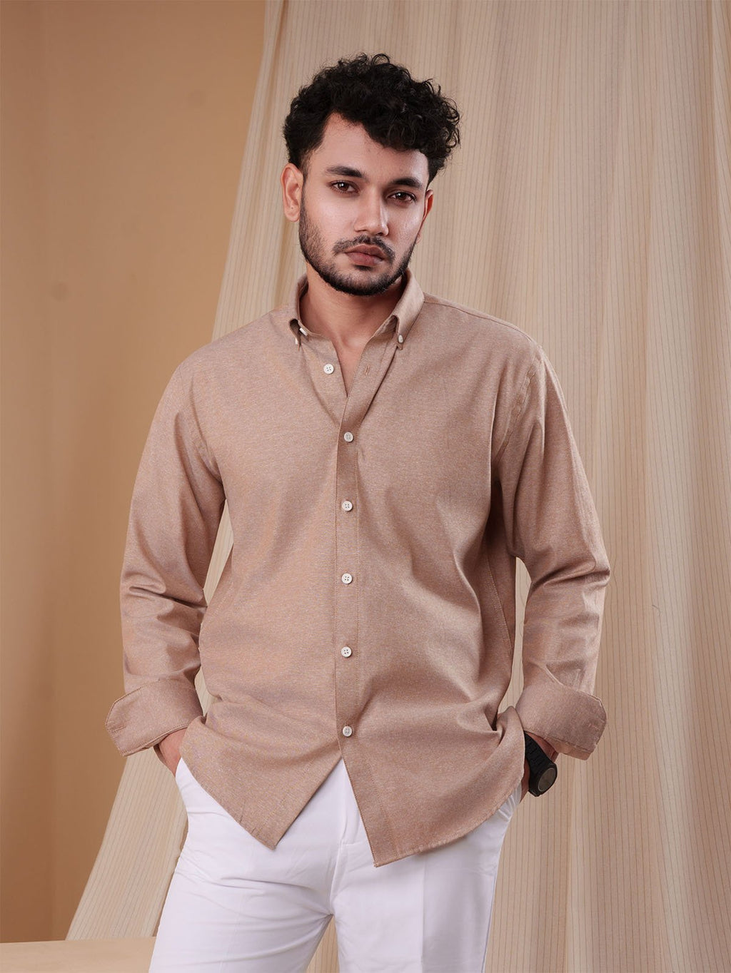 VISTA Warm Beige Shirt - BazeLine