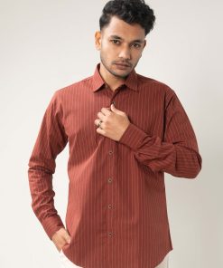 Rust Red Cotton Shirt