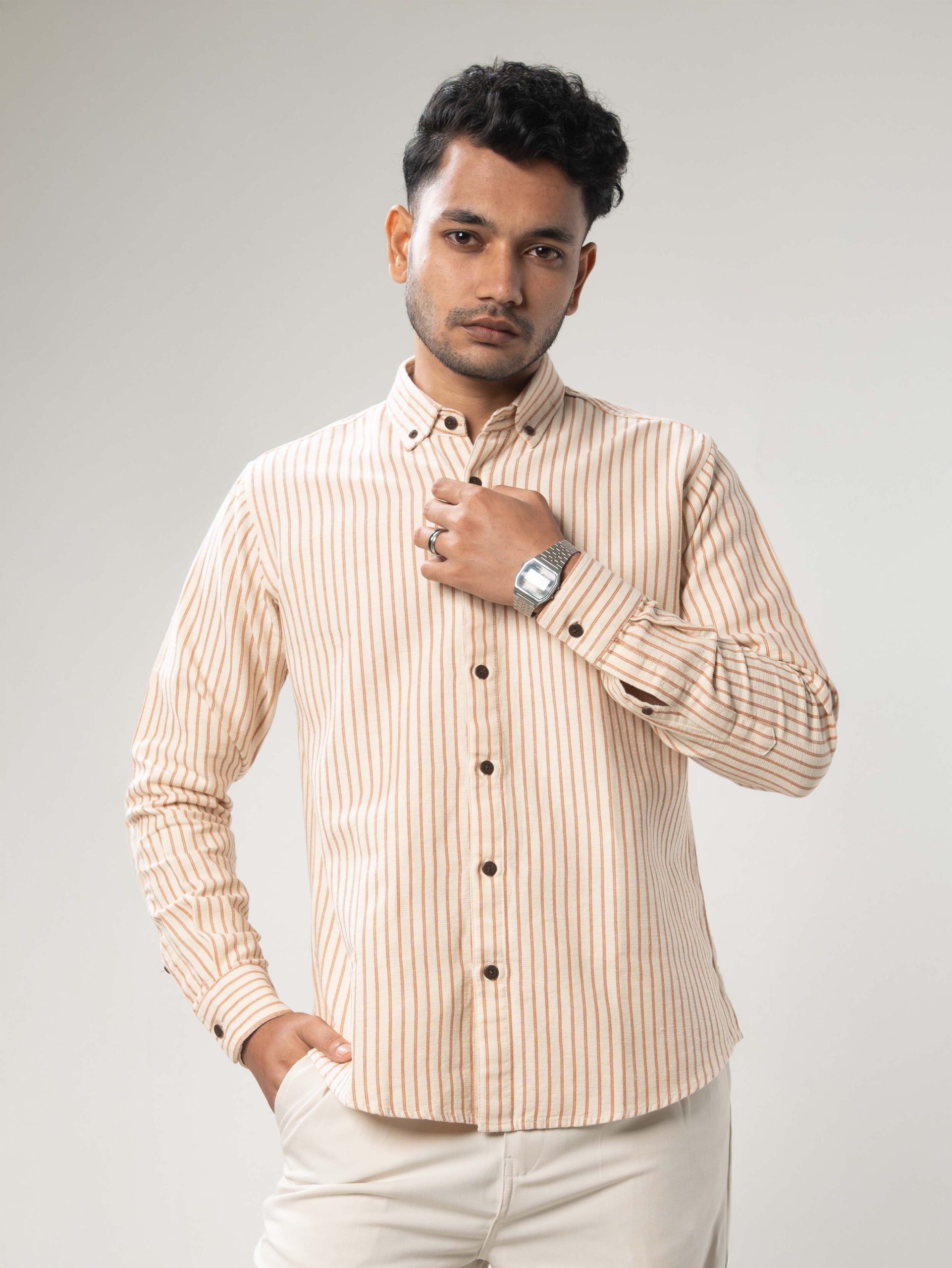 Soft Cream Cotton Shirt