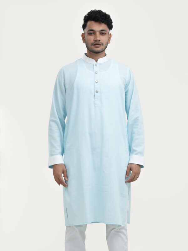 Sky Serenity – Pure Cotton Panjabi
