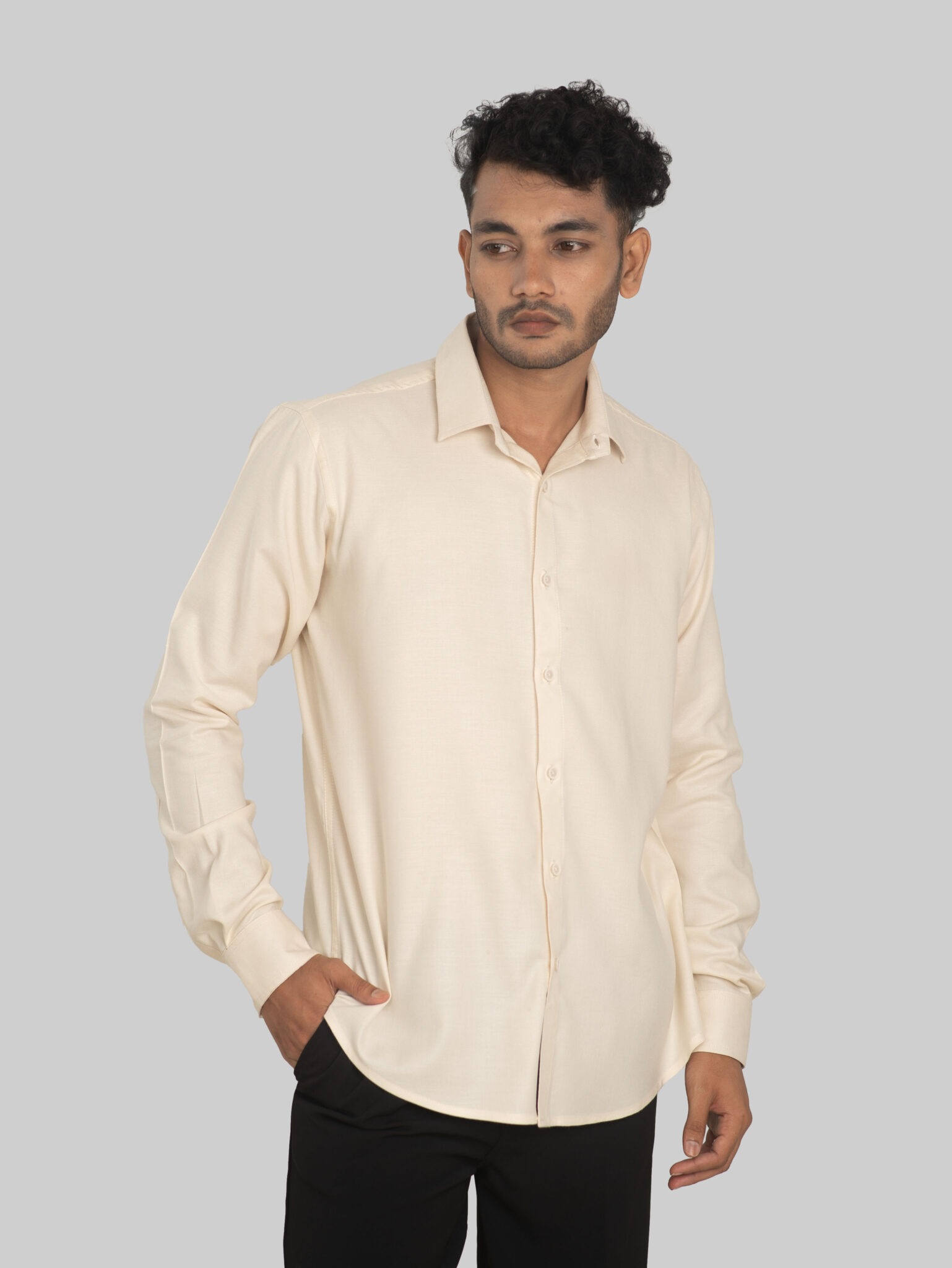 Cream White Shirt