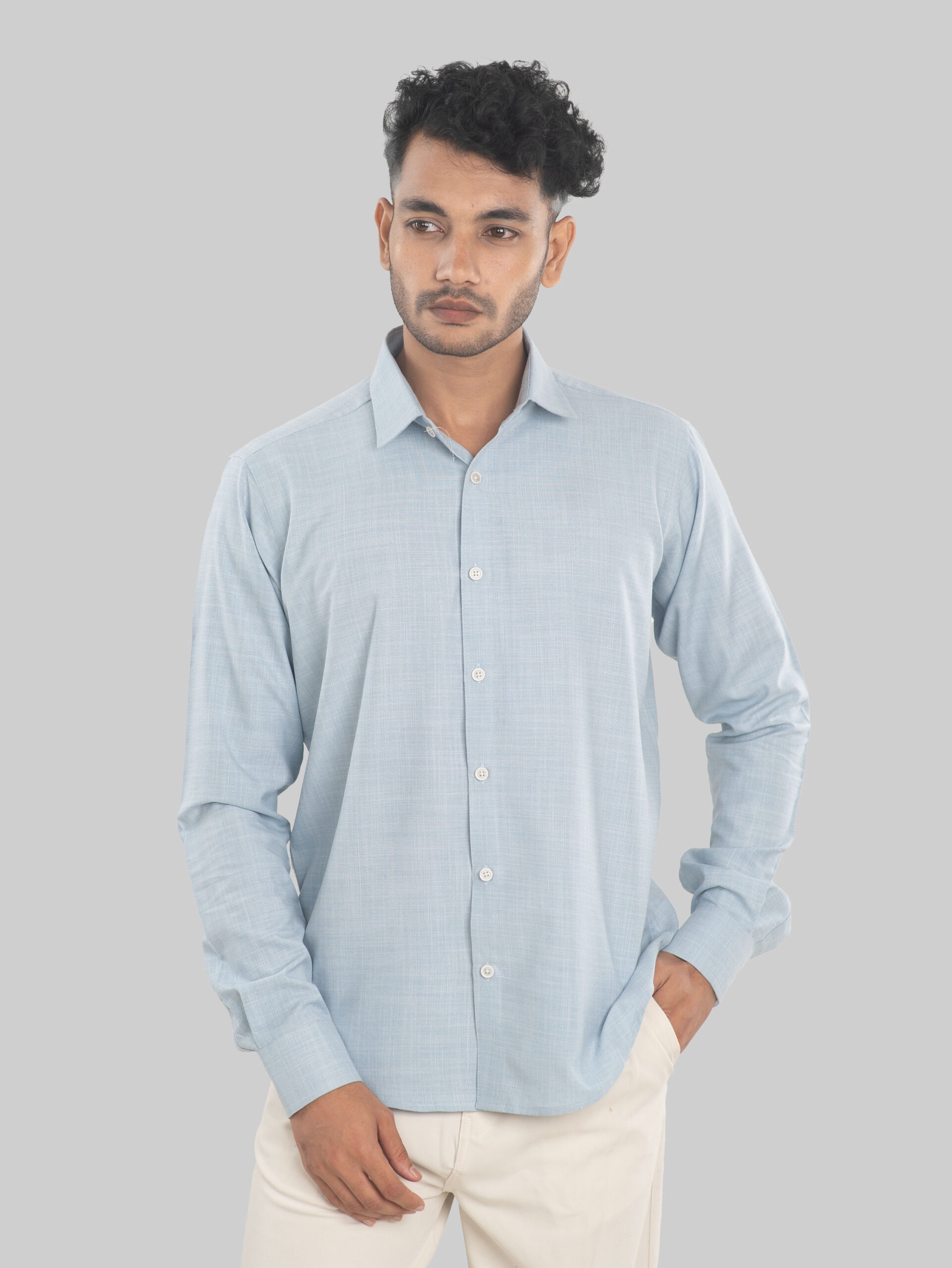 Ice Blue Mélange Shirt