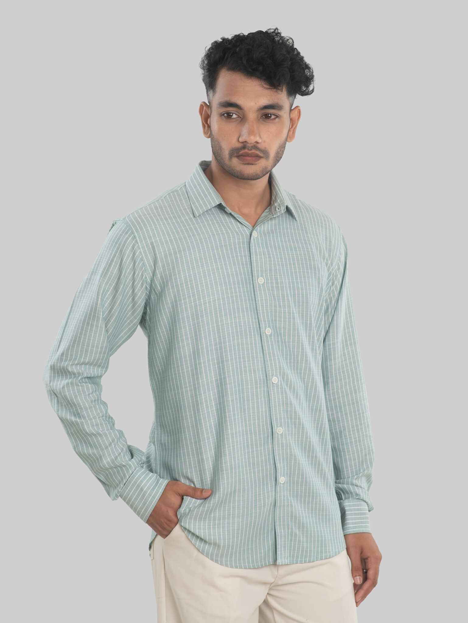 Sage Green Check Shirt