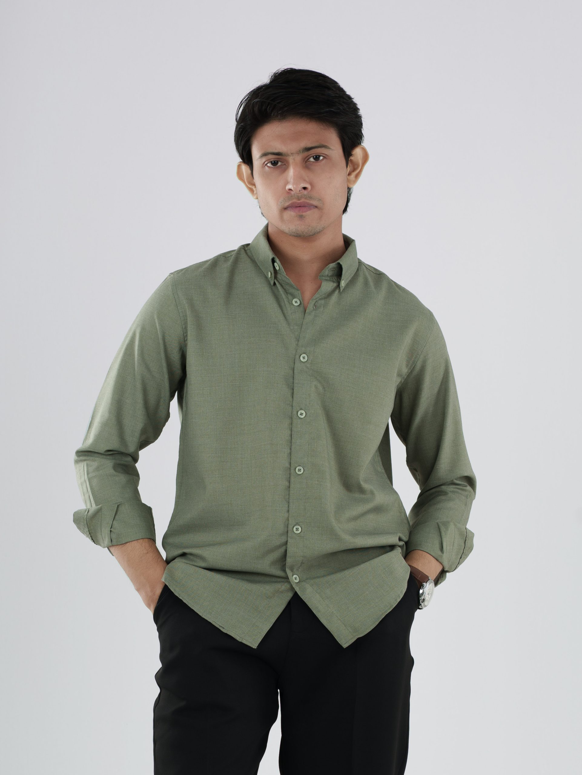 PRESTIGE Olive Green Shirt