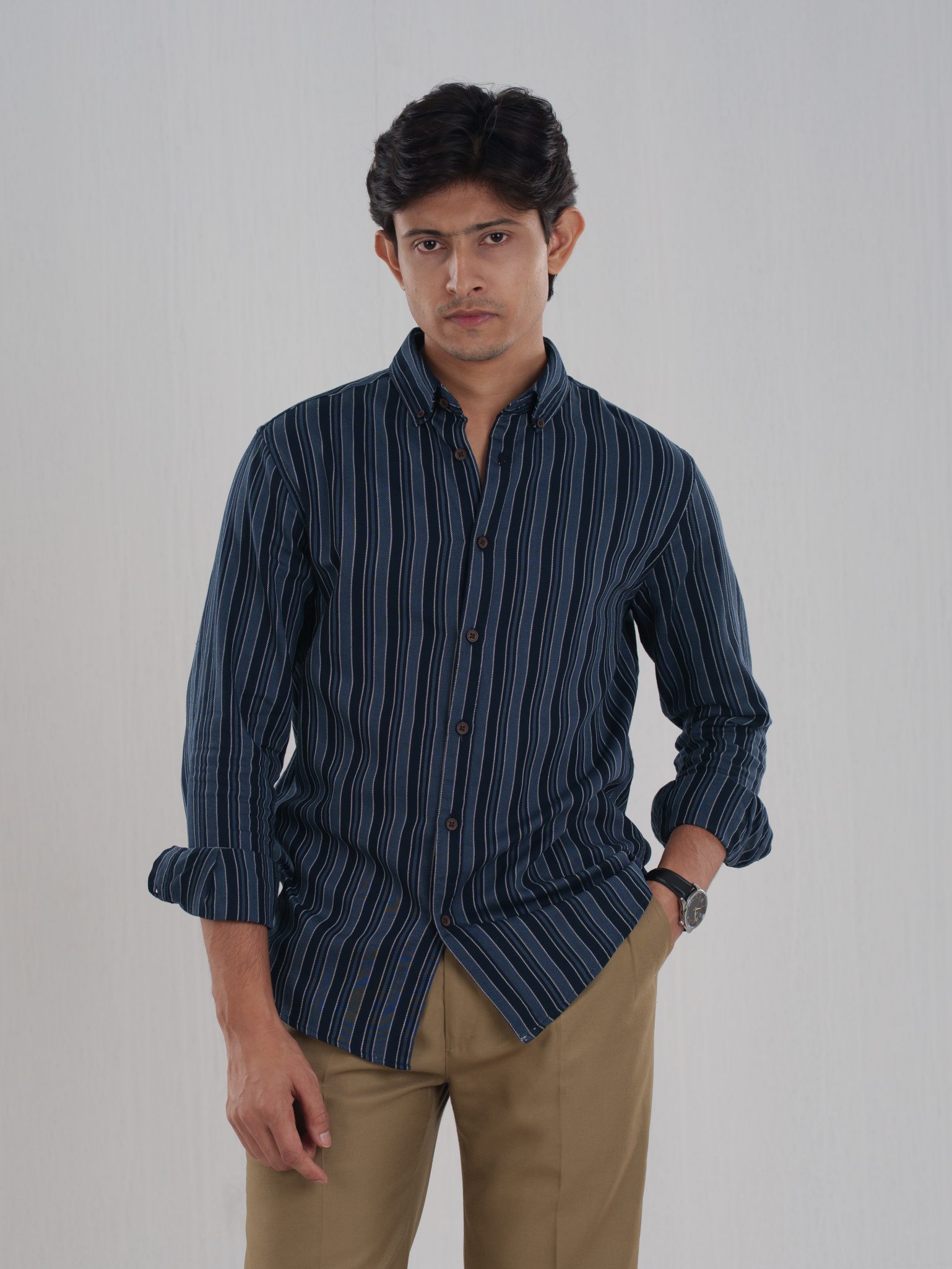 ETERNA Navy Stripes Shirt
