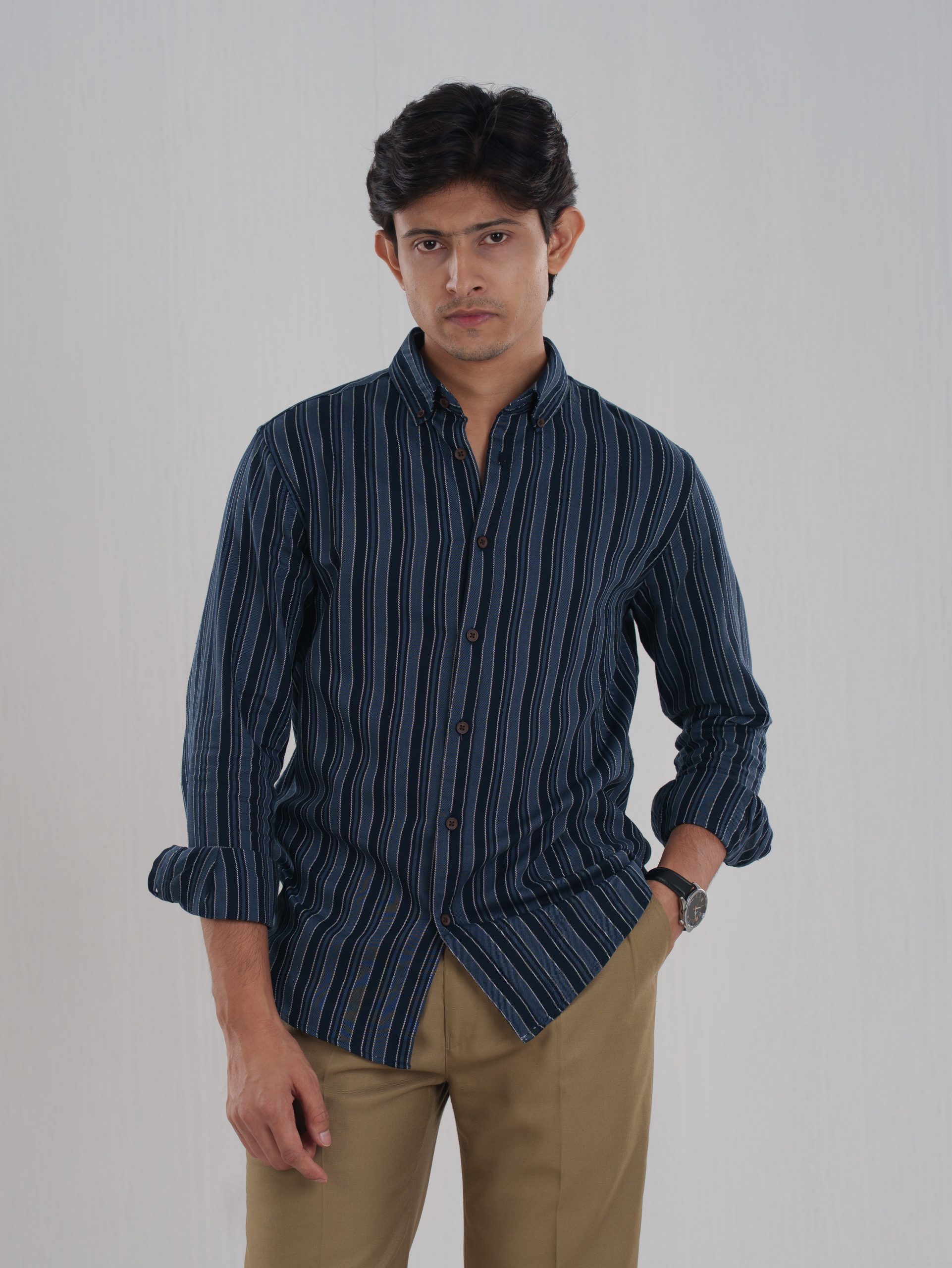 ETERNA Navy Stripes Shirt