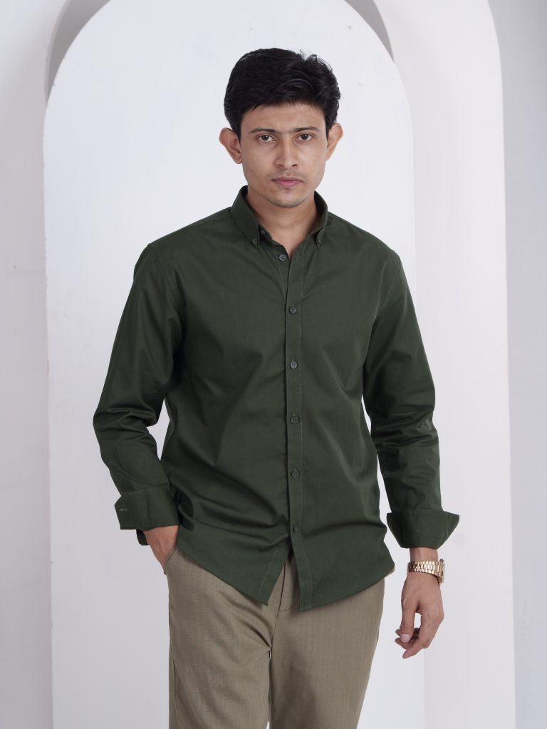 SOLID Olive Green Shirt