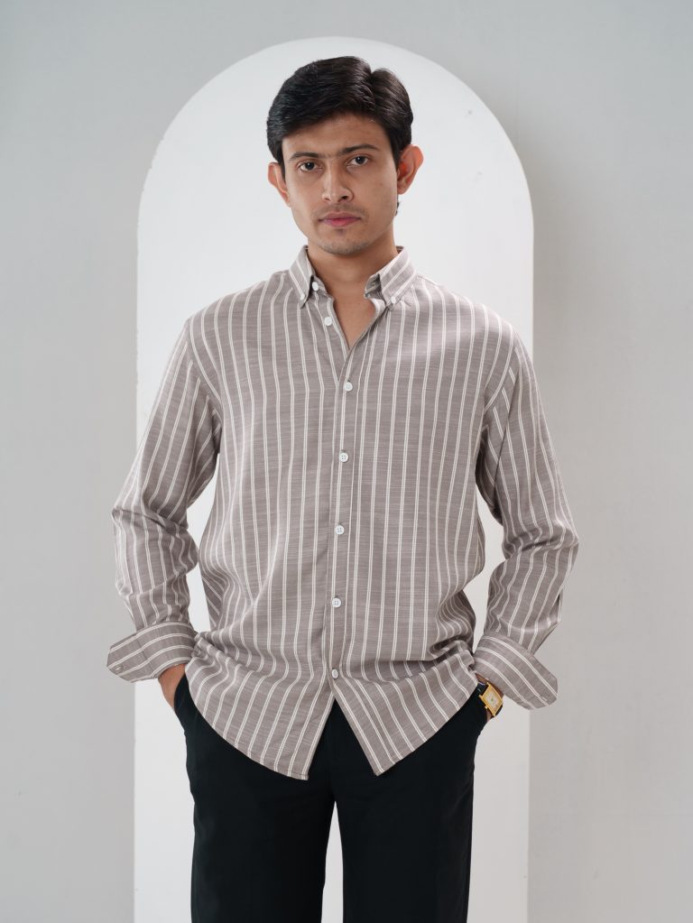 ELEMENT Light Brown Striped Shirt