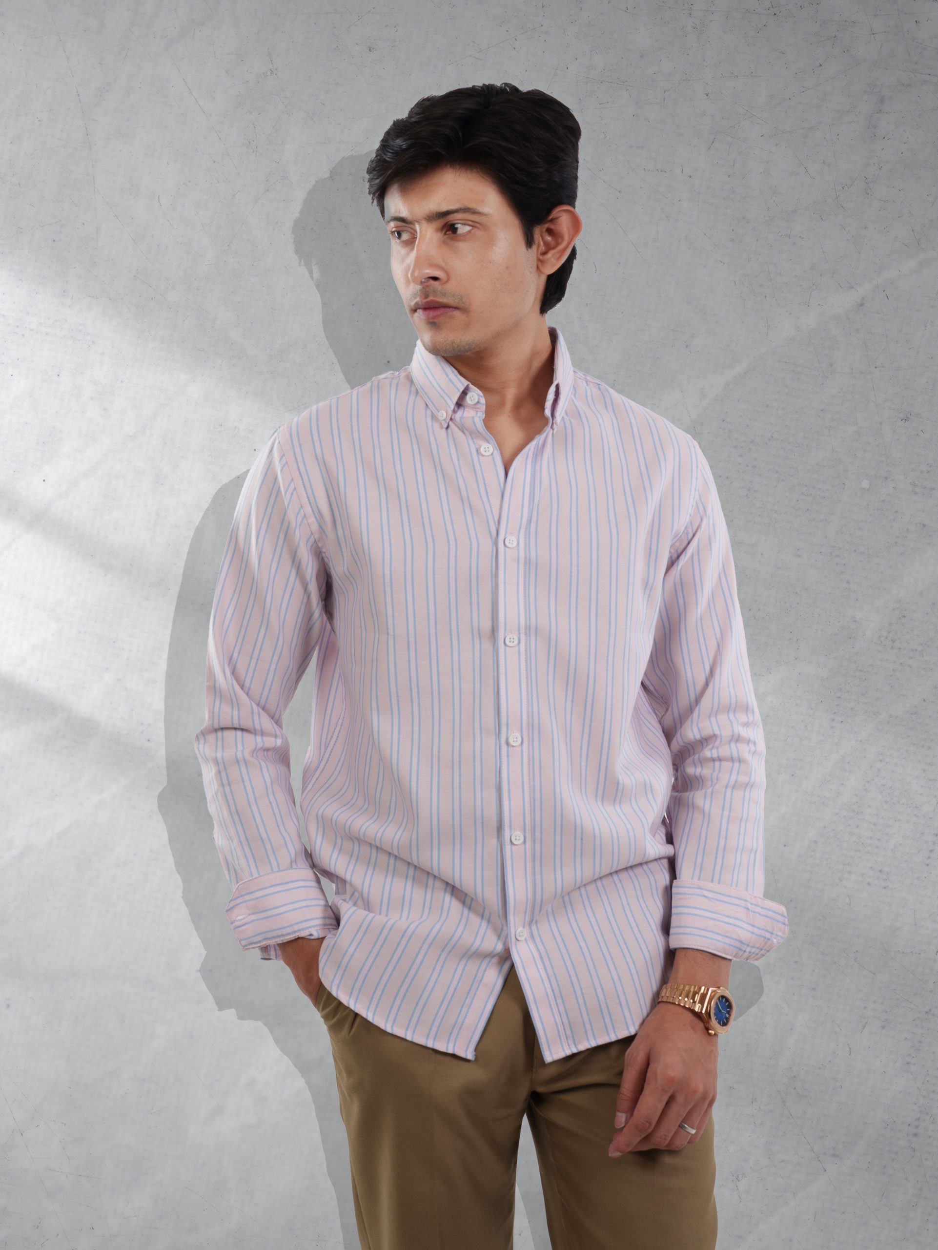 PRIME Blush Pink Stripe Shirt