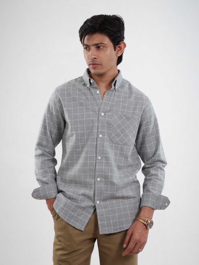 WINTR Ash Grey Check Shirt
