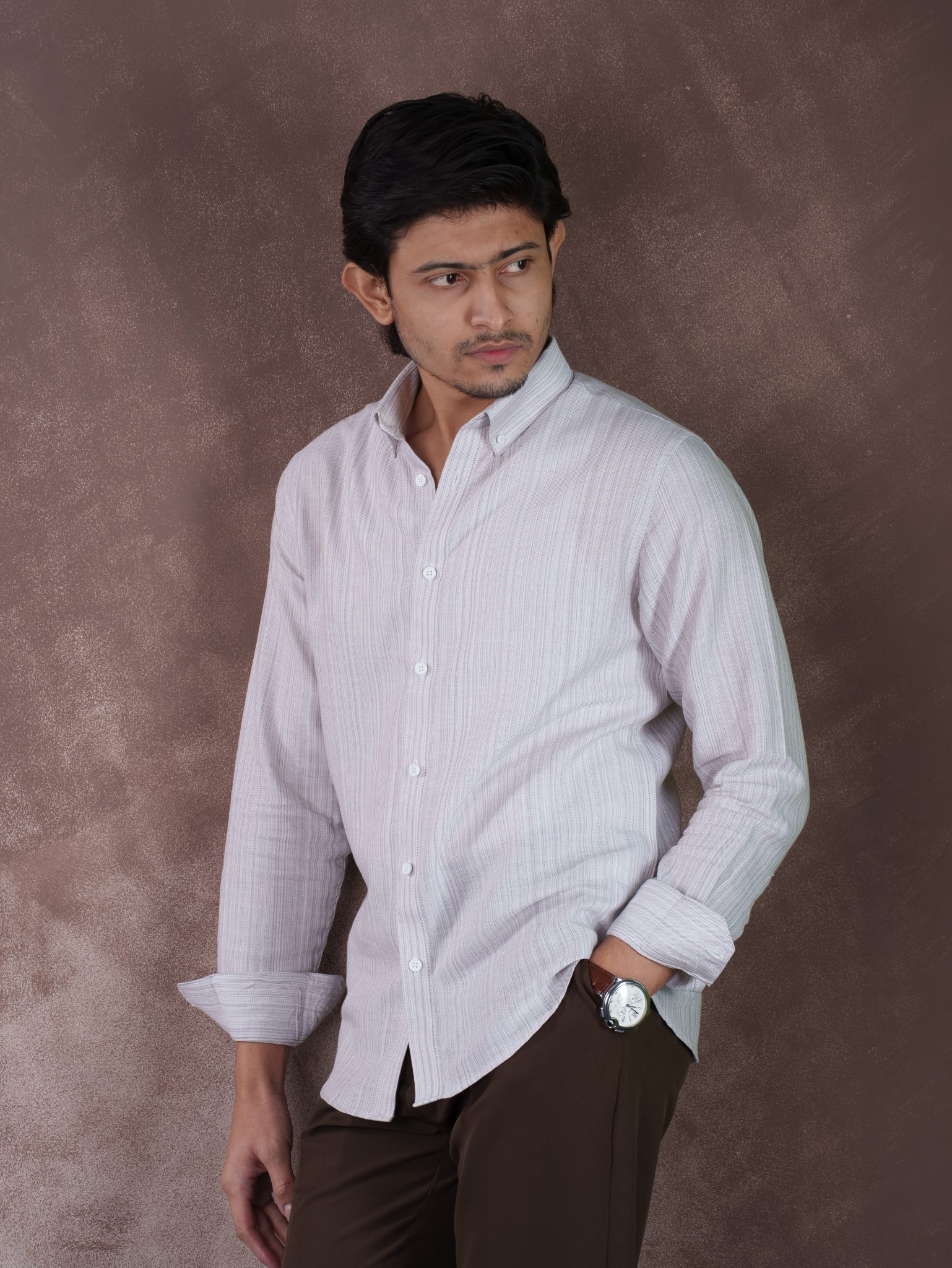 LEGACY Light Gray Textured Shirt