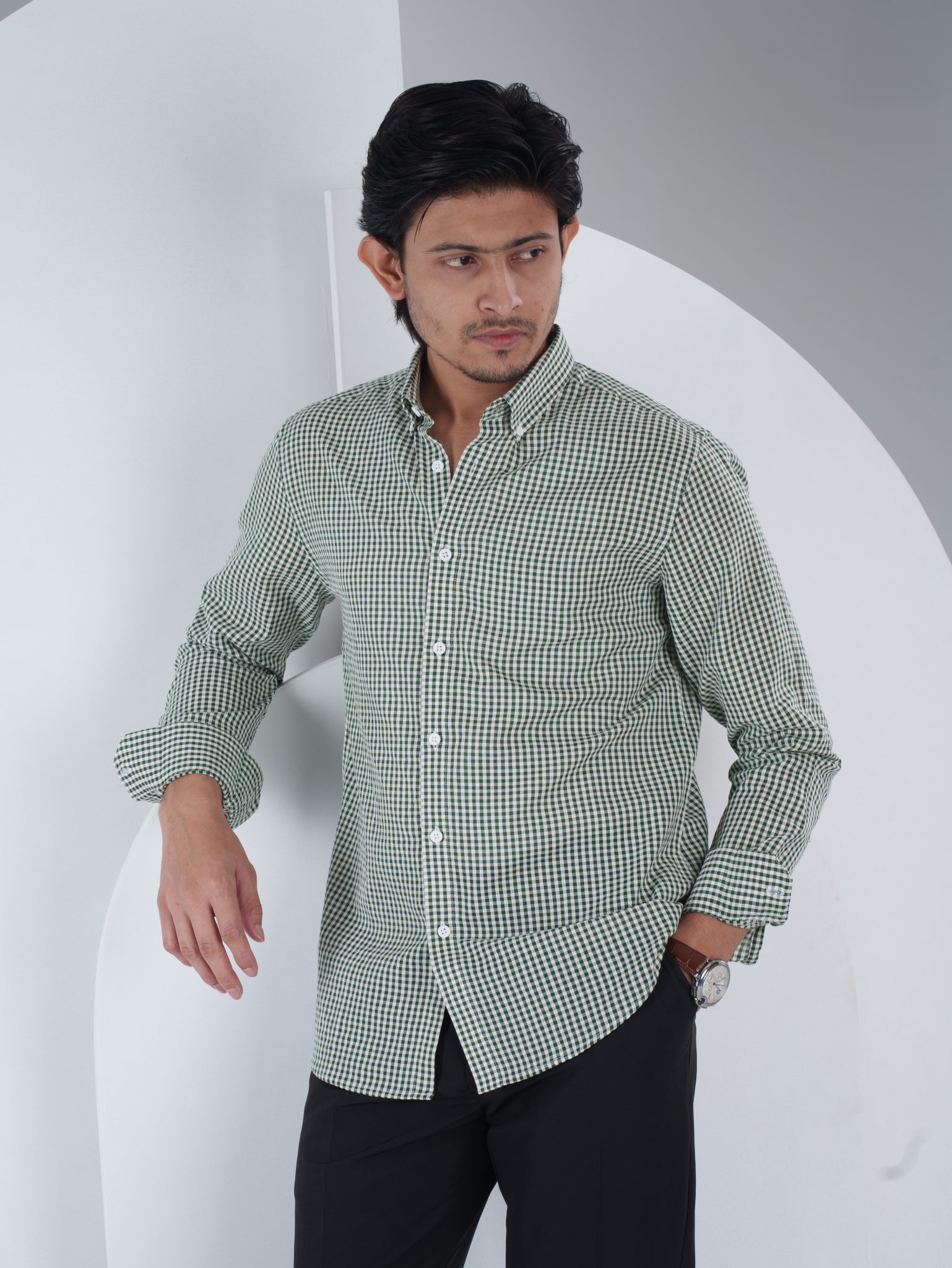 LEGACY Forest Green Gingham Check Shirt