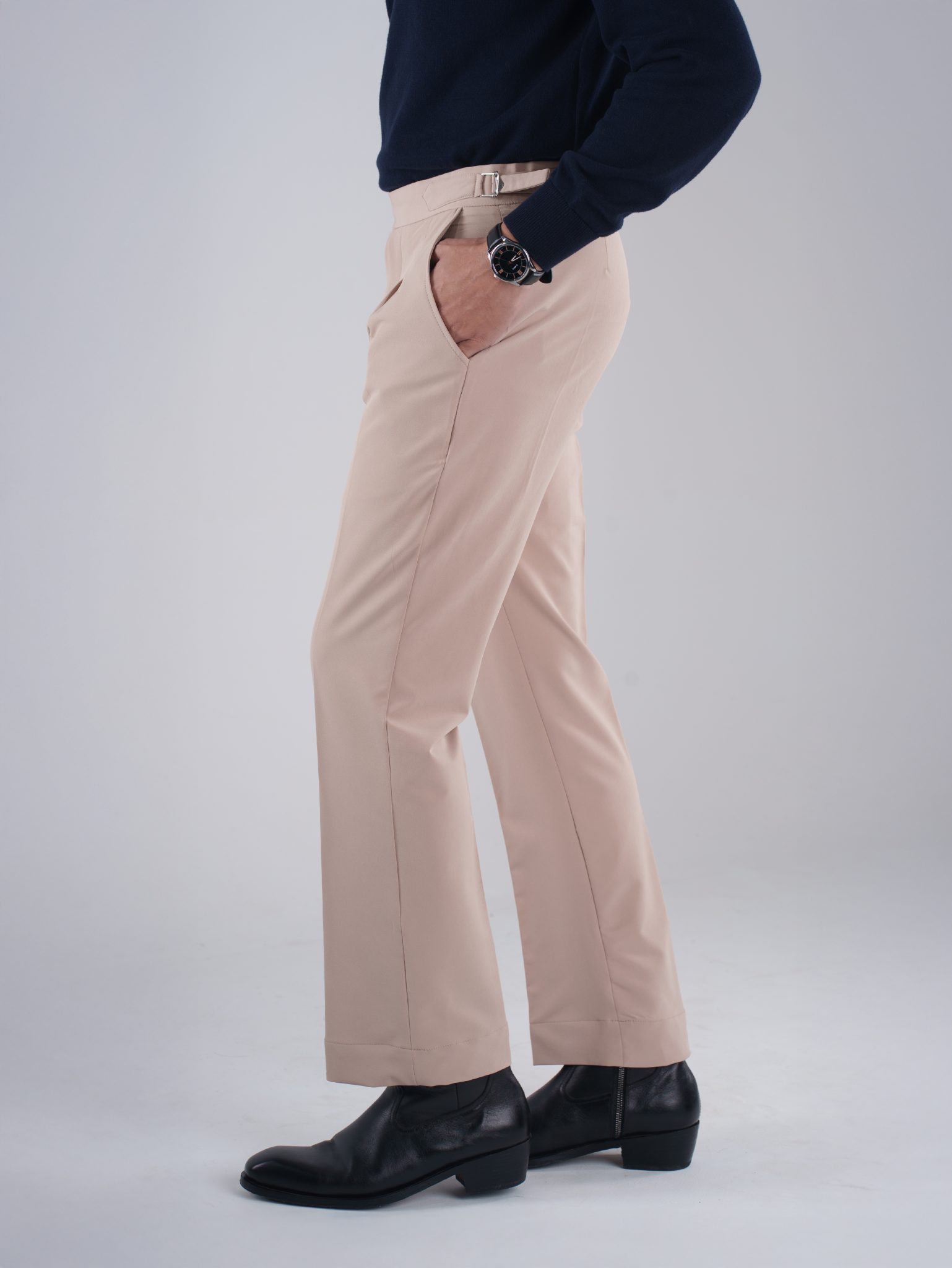 Beige Gurkha Bootcut Pant