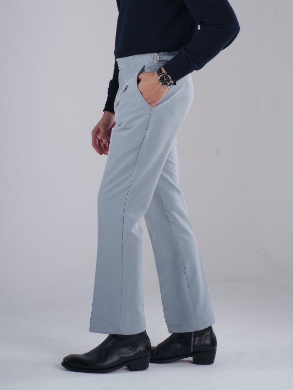 Silver Blue Gurkha Bootcut Pant