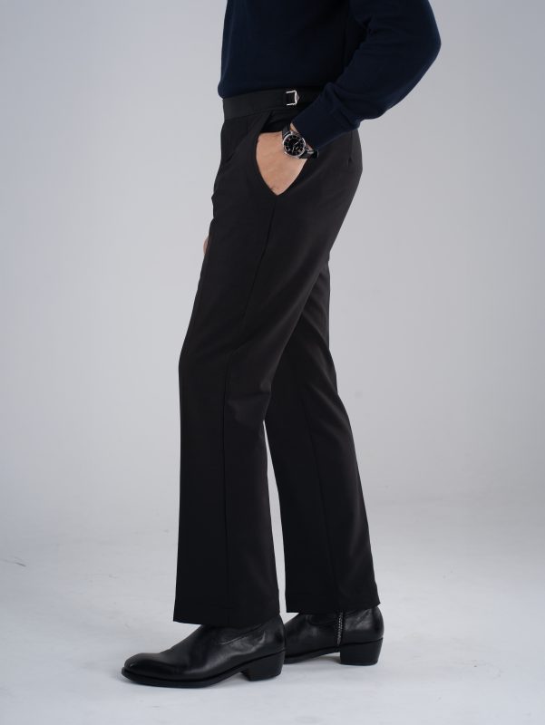 Black Gurkha Bootcut Pant